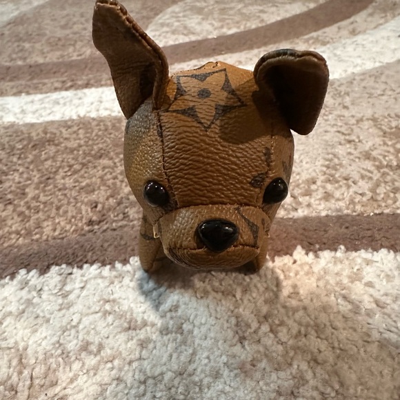 Fashion Tan/Brown Monogram Dog Keychain/Charm - Picture 3 of 5